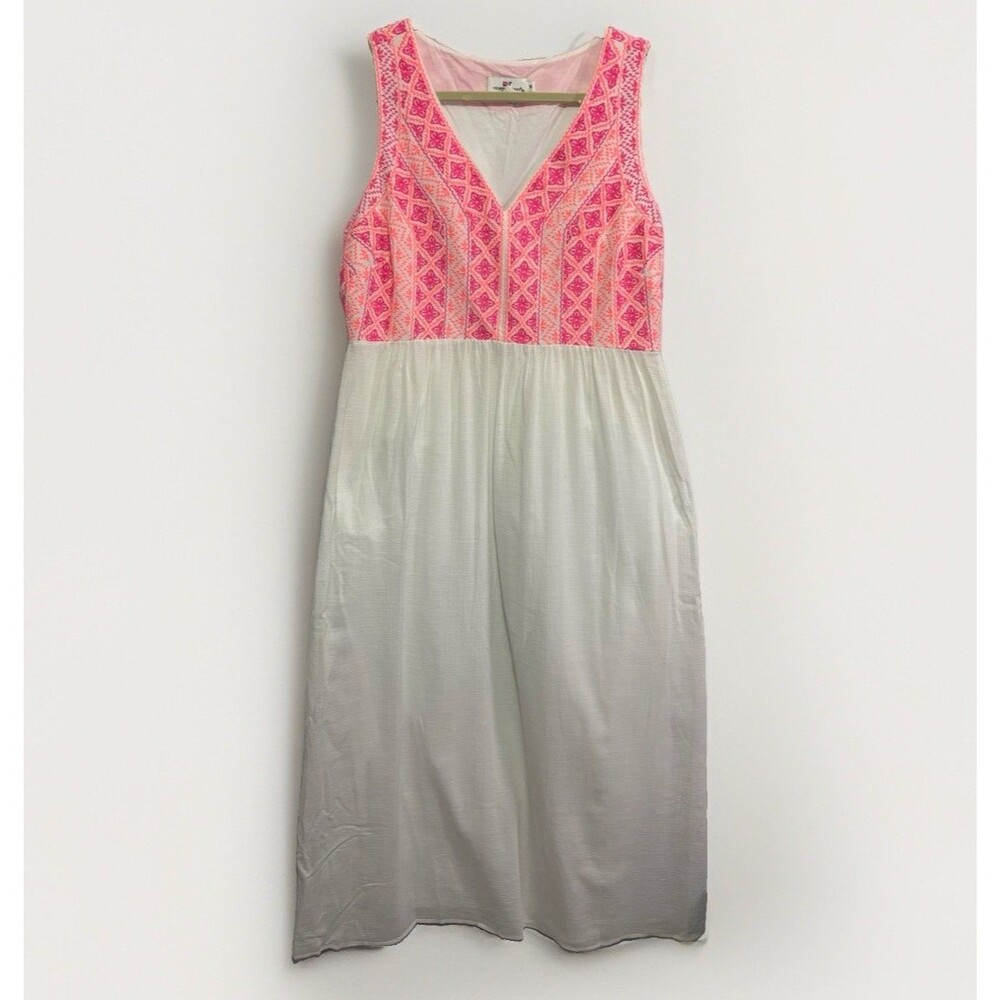 Vineyard Vines Woman's Embroidered Bodice Maxi Dress Size 16 Beachy Coastal Prep